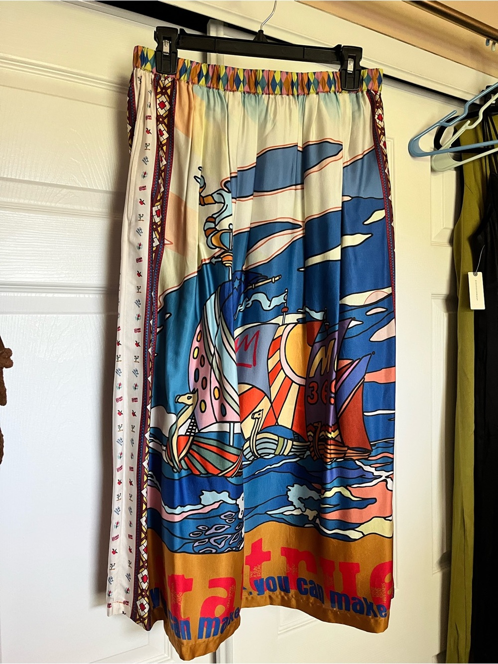 Me369 Vanessa Nautical Printed Midi Skirt - Picture 3 of 10